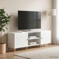 vidaXL TV skrinka Biela 150 x 31 x 50 cm Kompozitné drevo