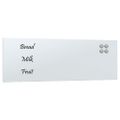 vidaXL Nástenná magnetická tabuľa biela 80x30 cm tvrdené sklo