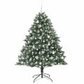 vidaXL Umelý vianočný stromček Zelená 180 cm PVC, plast a oceľ
