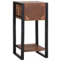 vidaXL Koncový stôl Viacfarebný 40 x 40 x 80 cm Masívne obnovené drevo