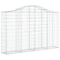 vidaXL Oblúkové gabiónové koše 25 ks 200x30x120/140cm pozinkov. železo