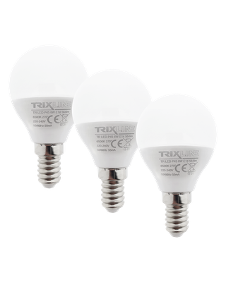 LED žiarovka Trixline 6W P45 E14 studená biela 3 PACK