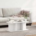 vidaXL Konferenčný stolík Biela 80 x 39,5 x 33,5 cm Borovicový masív
