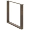 vidaXL Nohy k jedálenskému stolu v tvare U, 3 ks, prírodná oceľ, 100 x (72-73) cm, oceľ