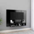 vidaXL Nástenná TV skrinka lesklá čierna 120x23,5x90 cm sprac. drevo