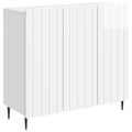 vidaXL Servírovacia skriňa Biela s vysokým leskom 89 x 34,5 x 82 cm