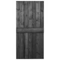 vidaXL Dvere 100x210 cm borovicový masív čierne