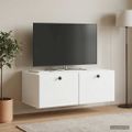 vidaXL Nástenná TV skrinka 78,5 x 41 x 30 cm Biela Kompozitné drevo