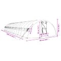 vidaXL Fóliovník s oceľovým rámom zelený 80 m² 16x5x2,3 m