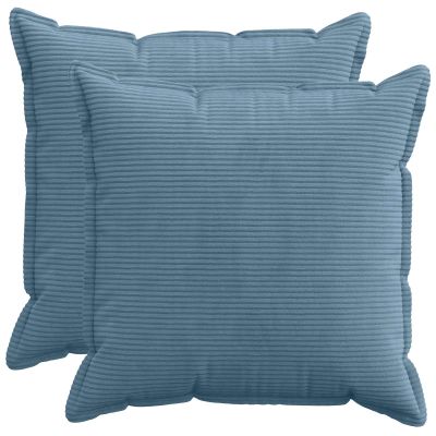 vidaXL Poťah na podložku 2 ks HOUTEN Modrá 60 x 60 cm manšestr