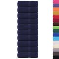 vidaXL Uteráky pre hostí FROGN 10 ks, tmavomodré, 30x50 cm, 360 g/m²