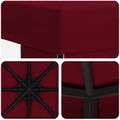 vidaXL Altánok 3 x 3 m Vínovo červená Polyester a oceľ 190 gsm