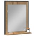 vidaXL Zrkadlo dub artisan 50 x 12 x 60 cm Sklo a inžinierske drevo