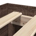 vidaXL Posteľný rám bez matraca hnedý dub 90x200 cm kompozitné drevo