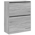 vidaXL Botník sivý sonoma 80x34x96,5 cm kompozitné drevo