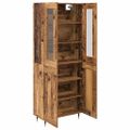 vidaXL Highboard 2 ks Staré drevo 69,5 x 34 x 180 cm Kompozitné drevo