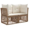 vidaXL Súprava záhradných pohoviek 8 ks Béžová polyratan