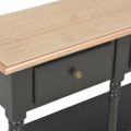 vidaXL Konzolový stolík čierny 110x30x76 cm kompozitné drevo