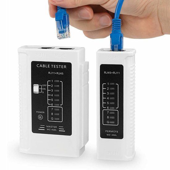W-Star Tester káblov UTP WS468WH RJ45 RJ11 STP Cat5e Cat7 biela