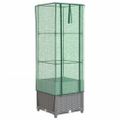 vidaXL Záhon s krytom na skleník ratanový vzhľad 40x40x139 cm