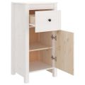 vidaXL Komoda biela 40x35x80 cm borovicový masív
