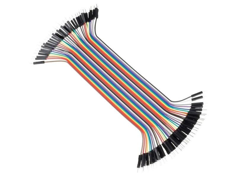 Prepojovacie vodiče dupont 40pin, dĺžka 20cm, samec-samec