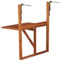 vidaXL Závesný stolík na balkón 64,5x44x80 cm, akáciový masív