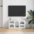 vidaXL TV skrinka ELST 80 x 35 x 40 cm Vysoký lesk bielej