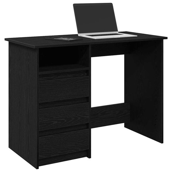 vidaXL Stôl čierny 102x50x75 cm kompozitné drevo