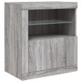 vidaXL Komoda s LED svetlami sivá sonoma 283x37x67 cm