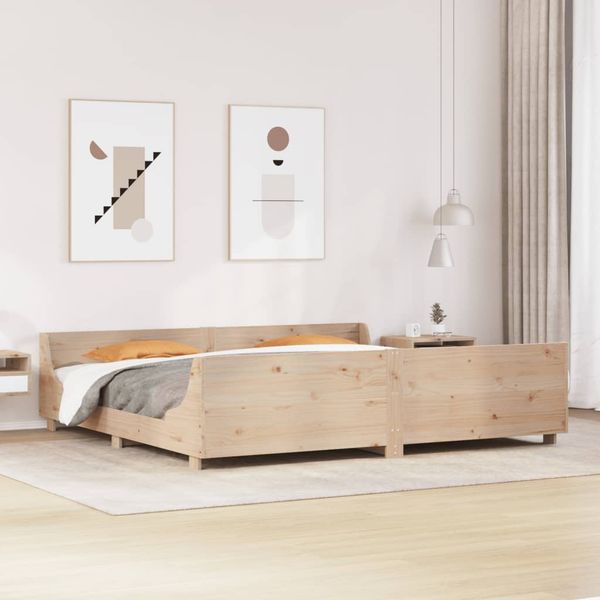 vidaXL Posteľ bez matraca 200x200 cm masívna borovica