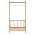 vidaXL Záhradná lavička s pergolou 116 cm bambus
