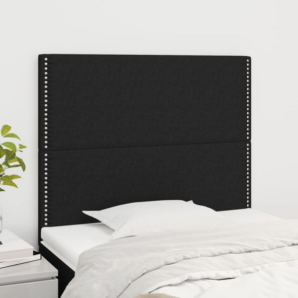 vidaXL Čelo postele čierne 100x5x118/128 cm látkové