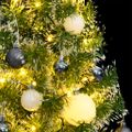 vidaXL Umelý vianočný stromček 150 LED, gule a vločky snehu 150 cm