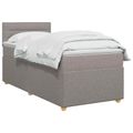 vidaXL Posteľ boxspring s matracom Sivohnedá 90 x 190 cm Látka