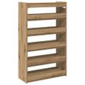 vidaXL Regál na topánky dub artisan 60x25x100 cm kompozitné drevo
