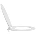 vidaXL WC sedadlo Biela 45,5 x 37,5 x 3,8 cm Duroplast