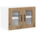vidaXL Nástenný sklenený kabinet LUCCA 2 ks Dub artisan