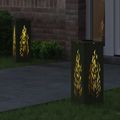 vidaXL Solárne LED svetlo na chodník 2 ks Teplá biela 18 x 18 x 50 cm