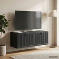 vidaXL Nástenná TV skrinka Čierna 78,5 x 31 x 30 cm Kompozitné drevo
