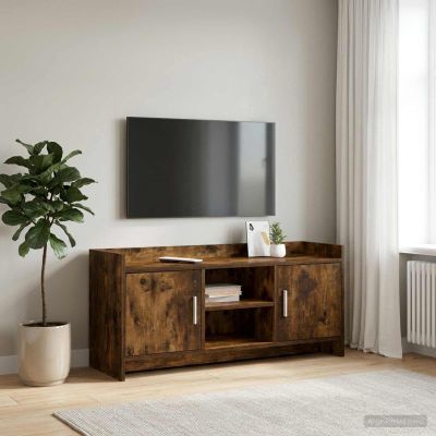 vidaXL TV skrinka 102 x 33 x 47 cm Dymový dub Kompozitné drevo