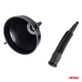 Flexibilný čierny univerzálny lievik so sitkom na vodu v kvapalných pohonných hmotách 16 cm AMiO-04038
