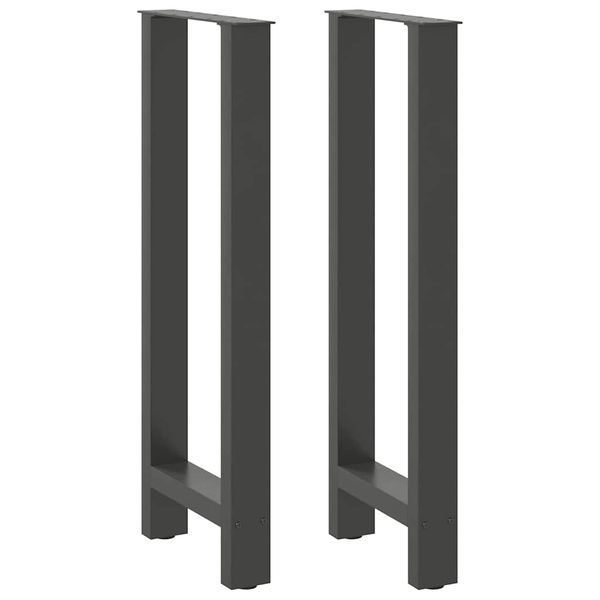 vidaXL Nohy barového stola antracitové 2 ks 40 x (100-101) cm oceľové