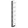 vidaXL Stojan na víno na 57 fliaš čierny 34x18x200 cm kované železo