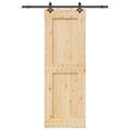 vidaXL Posuvné dvere NARVIK Prírodná a čierna 80 x 210 cm (152,5 cm)