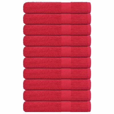 vidaXL Uteráky FROGN 10 ks červené 100x200 cm 360 g/m²