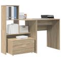 vidaXL Stôl Sonoma dub Kompozitné drevo 131,5 x 50 x 106,5 cm