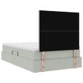 vidaXL LED úložná posteľ s matracom Svetlosivá 120 x 200 cm Zamat