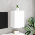 vidaXL TV nástenná skrinka biela 40,5x30x60 cm kompozitné drevo