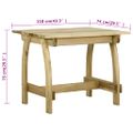 vidaXL Záhradný stôl 110x74x75 cm impregnované borovicové drevo